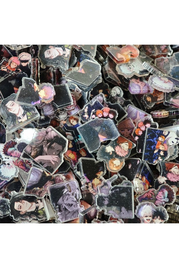 Bandai 50pcs-Jujutsu K-119 50pcs/set Anime Jujutsu Kaisen Resin DIY Accessories Cute Image Laminatin