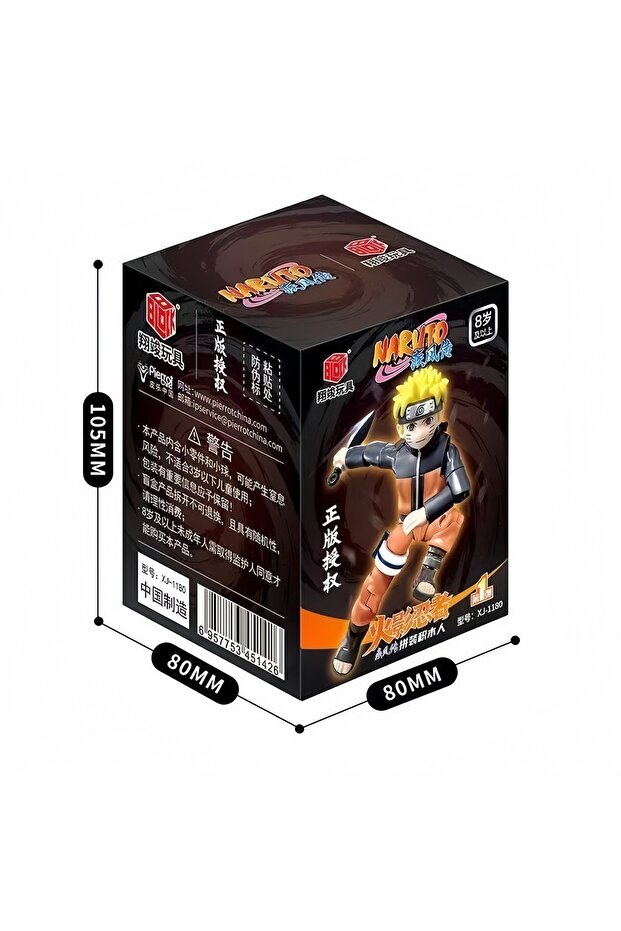 With Box Random 1Pcs New Original NARUTO Building Blocks Toys Cartoon Anime DIY Assembled Figure Uzu