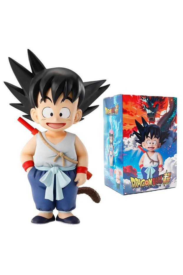 Bandai A with box New Dragon Ball Z Super Saiyan Son Goku Anime Figure Toys Krillin Chichi Bulma Pua