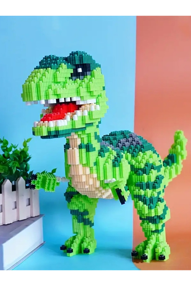 10010 4000 Dinosaur and Animal Building Blocks Set - Educational 3D Puzzles, Manual Building Toys, S
