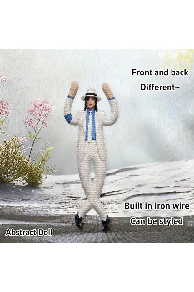 Type J 1PC Michael Jackson Bendable Plush Doll Built-in Iron Wire Frame Poseable Abstract Rat Jerky