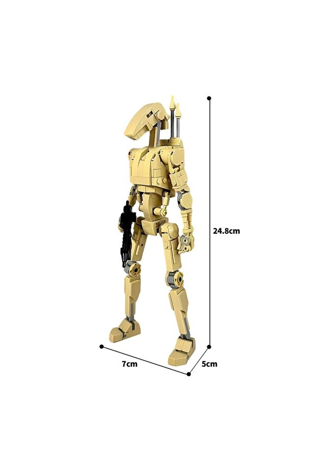 No Box Yellow Robot Model Home Desktop Ornament, Holiday Birthday Gift for Collectors