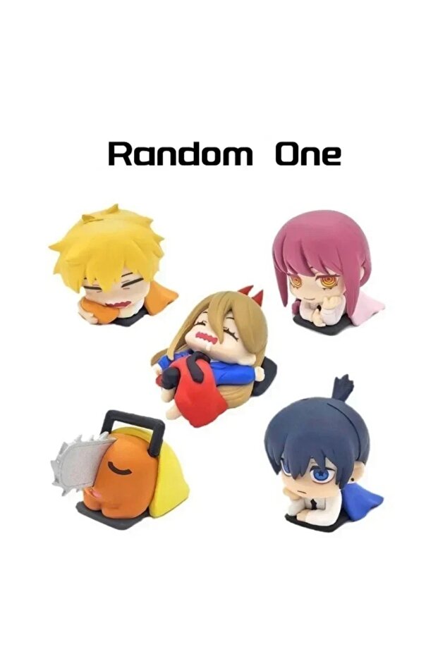 Bandai Random-One-1pc Chainsaw Man Cute Power Figure Sleeping Anime Denji Aki Kawaii Action Figurine