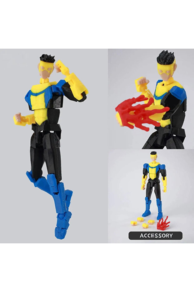 GogglessMark Invincible Mark Lucky 13 Multi Joint Movable Action Figure Diy Assembled Collectible To