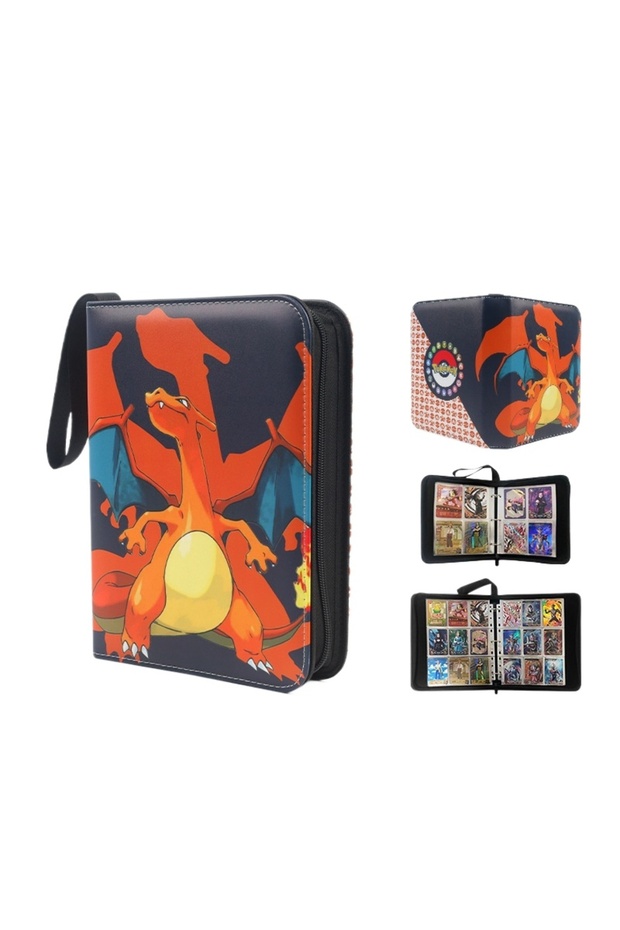 Four-grid cardless Style 2 Pokemon Card Binder Anime Character Card Storage Bag Portable Cute Pikach