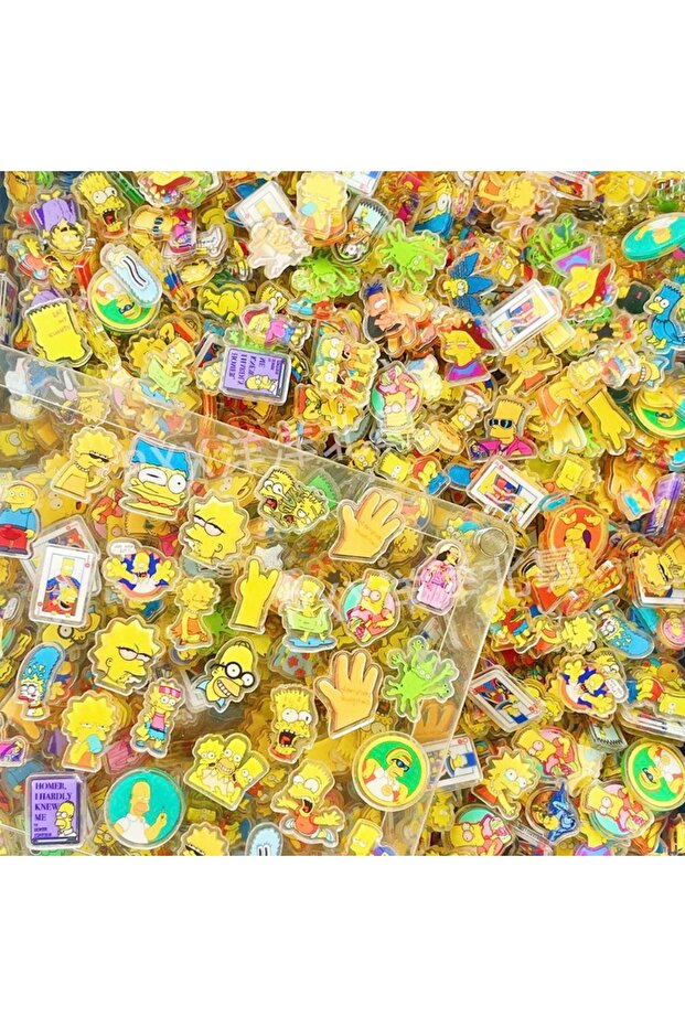 100pcs The Simpsons The Simpsons 2cm Acrylic Charms Mixed Irregular Patches Double Sided Printed Fri
