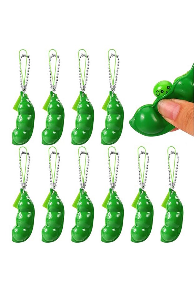 10pcs 1/3/5/10pcs Fidget Toys Decompression Edamame Toys Antistress Popper Toy Infinite Peas Beans K
