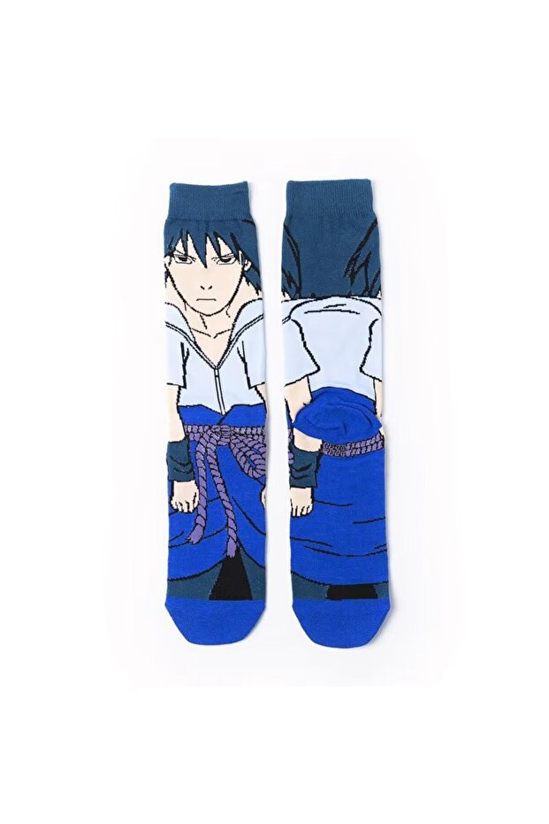 Bandai One Size Orange Naruto Character Printed Mid-Calf Socks, 6 Pairs, Naruto / Gaara / Rock Lee T