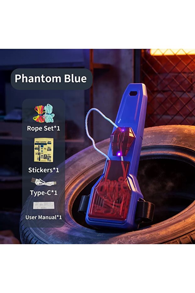 max Auto Retract Web String Launcher Wrist Rope Shooter Glowing Light Cosplay Battle Toy