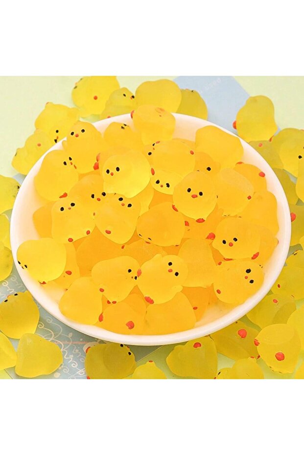 20pcs Cute Luminous Little Yellow Chicken, 3D Fat Chick Ornament, Vivid Shape, Art Decoration, Party