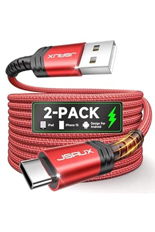 كابل USB من جي إس أو إكس بطول 1 أمتار متوافق مع سامسونج جالاكسي S20 وS10 وA51 ونوت 10 وآيفون 17 وآيف