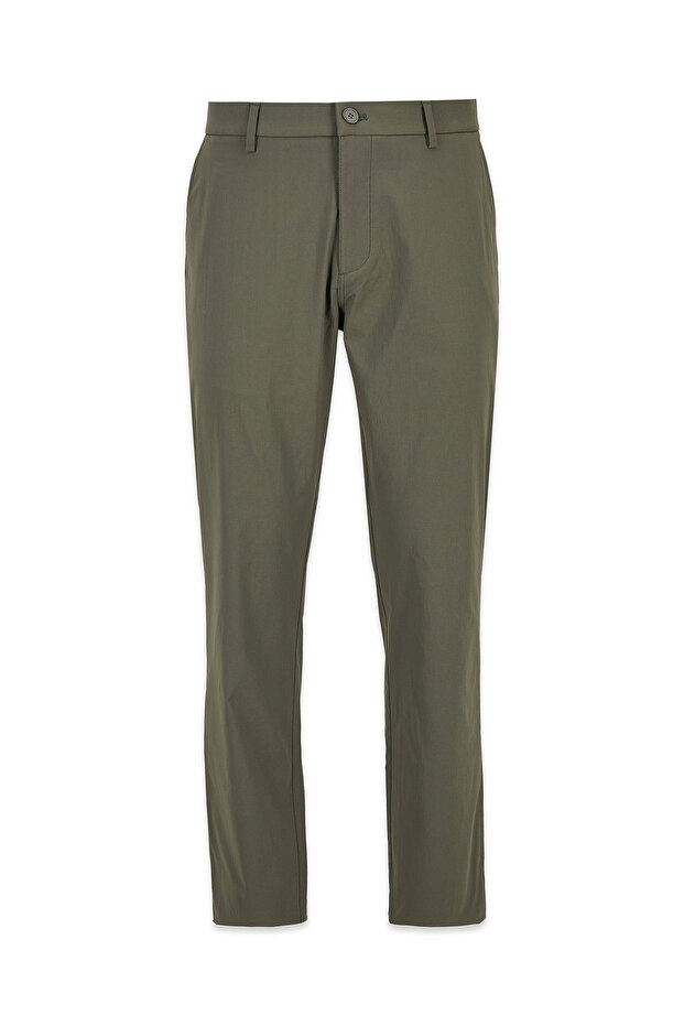 Regular Fit Standard Cut Lycra Canvas / Chino Trousers