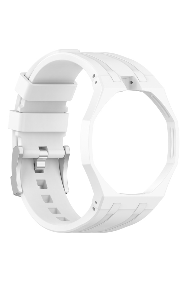 For Royal POP White-12 2 In 1 Strap + Case for Swatch x AP Royal pop Pocket Watch Change to Wristwat
