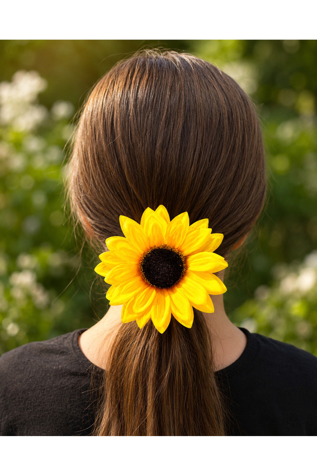 Sunflower Model Yellow Color Figured Rubber Buckle