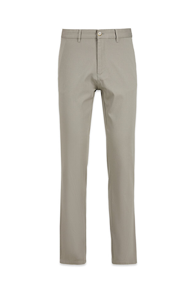 Regular Fit Standard Cut Patterned Side Pocket Lycra Canvas / Chino Trousers