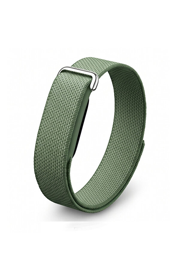 حزام رياضي رسمي من النايلون والسيليكون باللون الأخضر العسكري من Google Fitbit Air، مريح لـ Google Air B