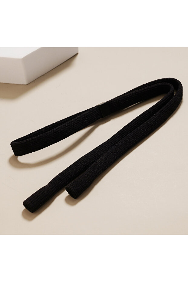 black Soft Knit Adjustable Eyeglass Strap Anti Slip Sunglasses Neck Lanyard Retainer Cord For Sports