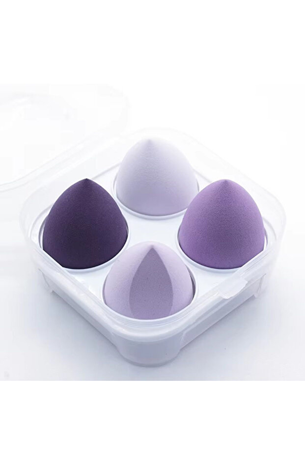 4pcs purple with box 4/8/12pcs Makeup Sponge Blender Beauty Egg Cosmetic Puff Foundation Sponges Pow