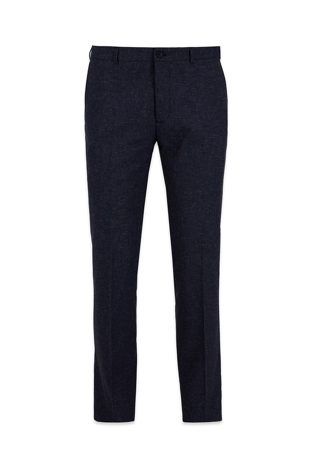7 Drop Slim Fit Slim Fit Linen Blended Classic Fabric Trousers