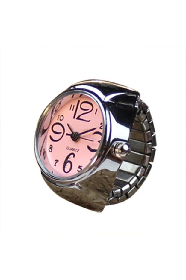 Style 17 Vintage Punk Finger Watch Mini Elastic Strap Alloy Watches Couple Rings Jewelry Clock Retro