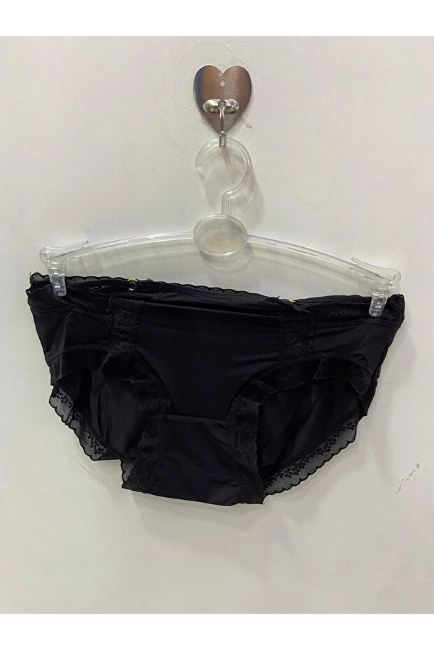 Women's Lace Ruffle Detailed Laser Cut Panties