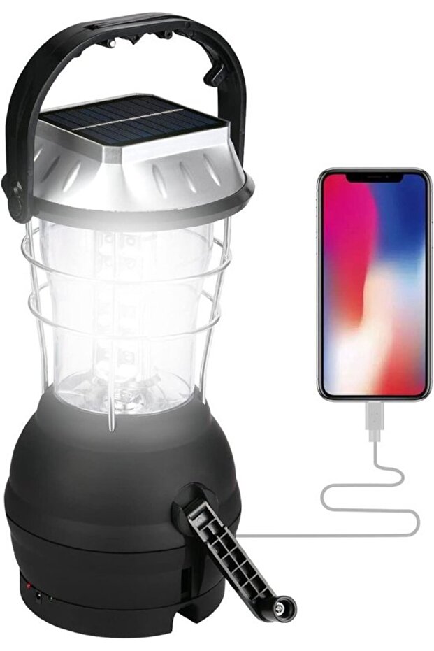 Emergency radio, solar LED camping light, IP43.