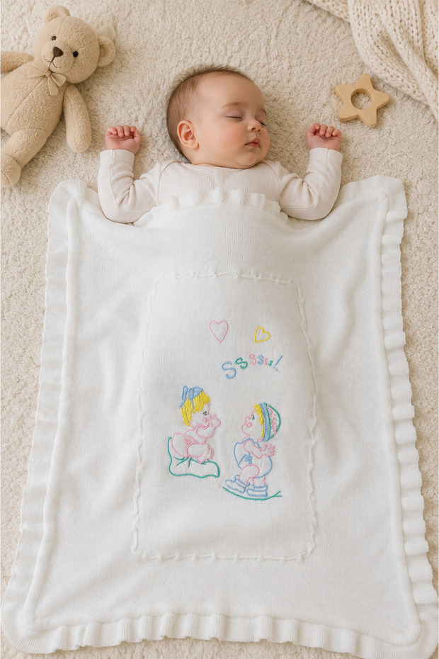 Cotton Soft Knitwear Baby Blanket | Double Layer Breathable Design Baby Blanket and Stroller Cover