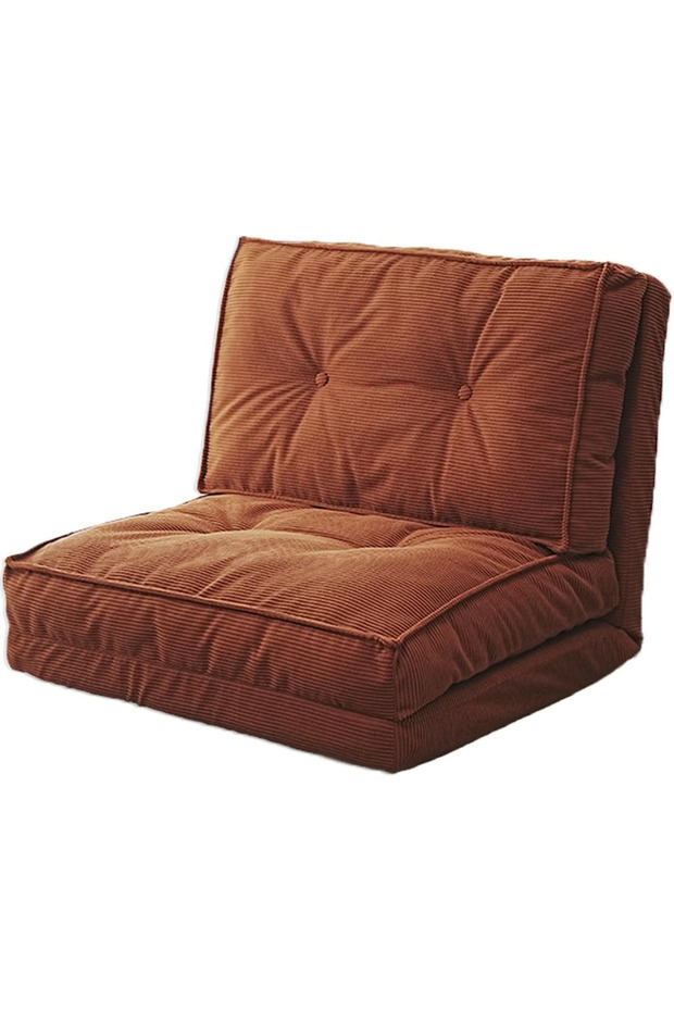 Floor Sofa with Back Support, 5 Reclining Poistion Adjustable Bed, Folding Lazy Bed, Floor Lounge Chair, Gaming Recliner Sofa for Sleeping, Gaming, Reading(Red)
