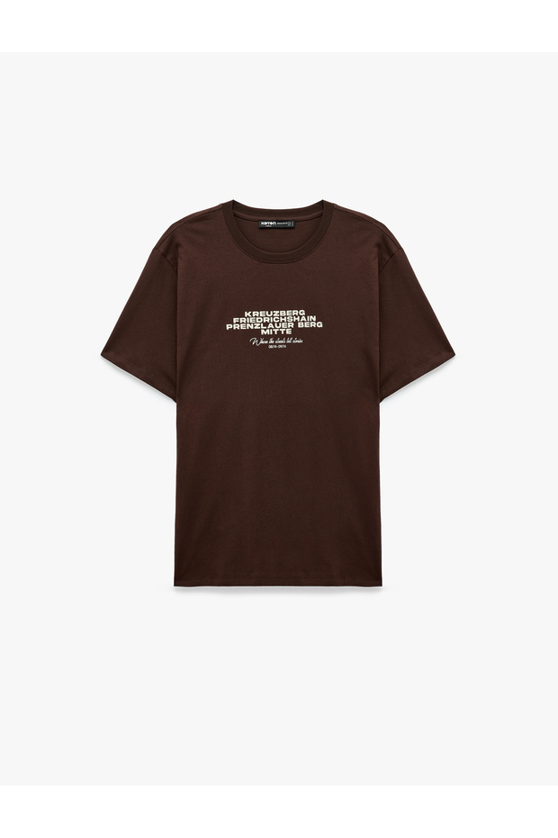 Cotton Regular Fit Short Sleeve Crew Neck Printed T-Shirt