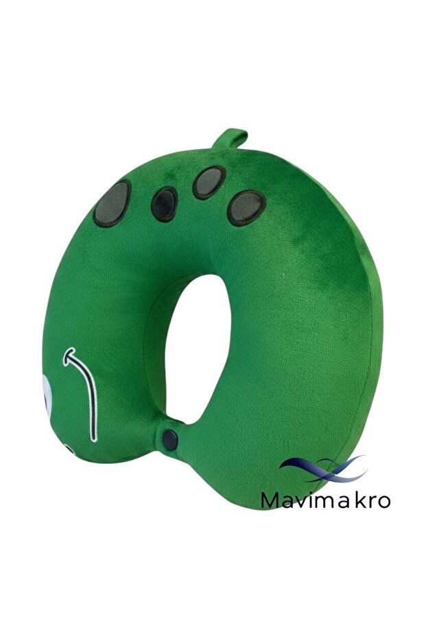Mavi̇makro Embroidered Travel Neck Pillow Green