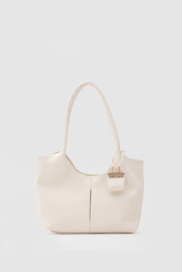 Bimba Charmlı Shoulder Bag Cream