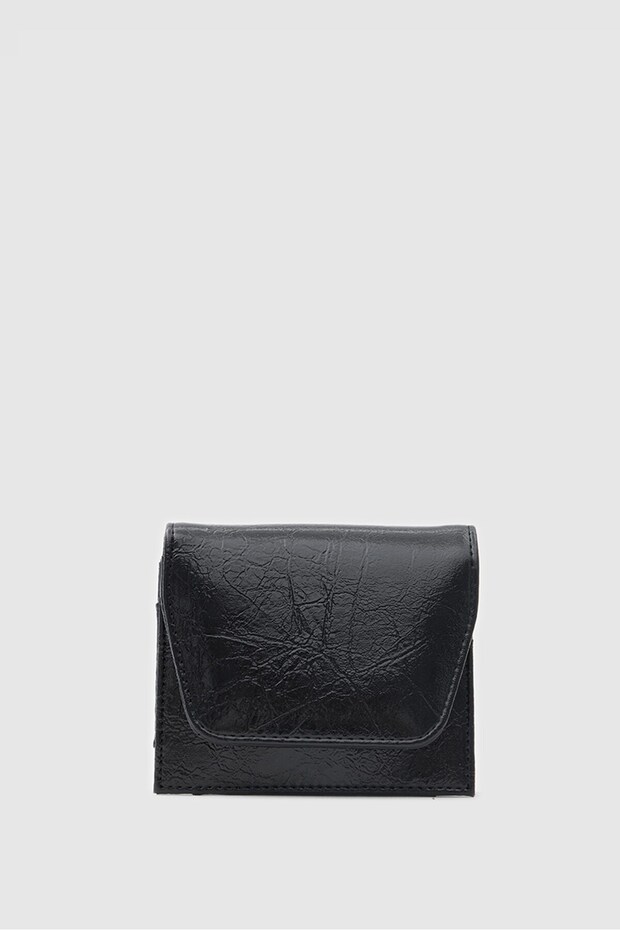 Leya Women's Wallet with Mirror and Lipstick Pocket, Black