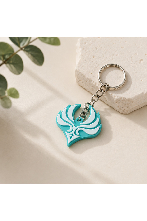 Genshin Impact Keychain 3D Printing Game Accessory Element Symbol Keychain