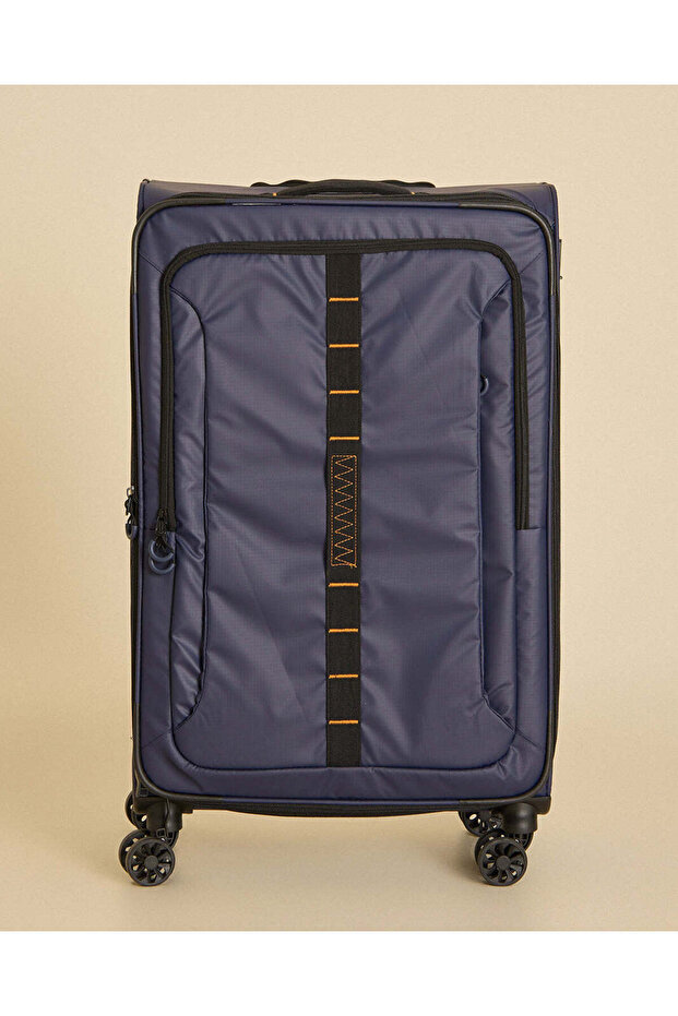Navy 28 Inch Soft Luggage With 8 Wheels