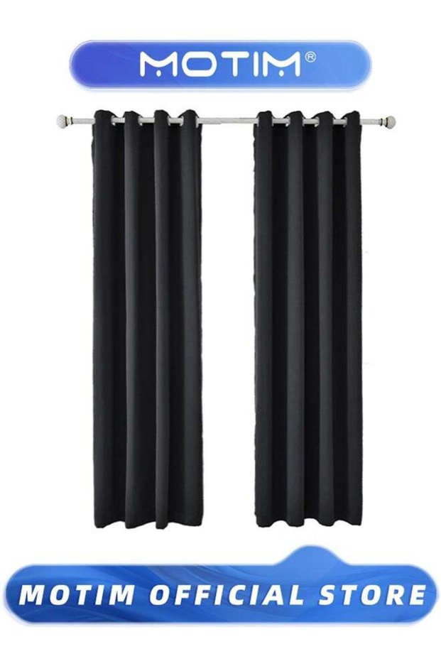 2 PCS Modern Shower Bathroom Curtain Elegant Living Room Curtains Extra Long Round Hole Curtain for Bedroom Door Curtains & Caravan Curtain & Study Room & Outdoor Garden & Balcony