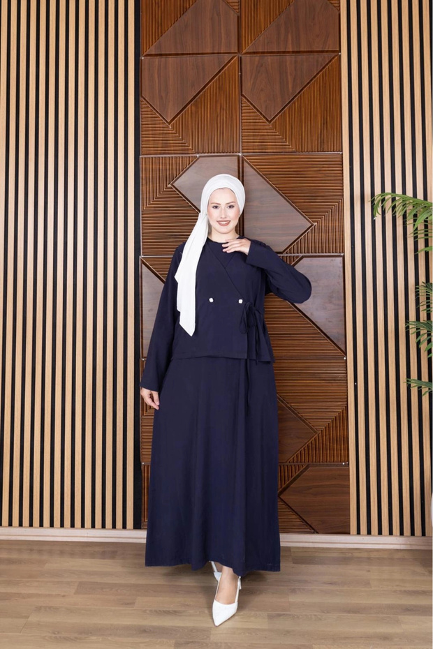 Our Navy Blue Italian Modal Fabric Suit Model
