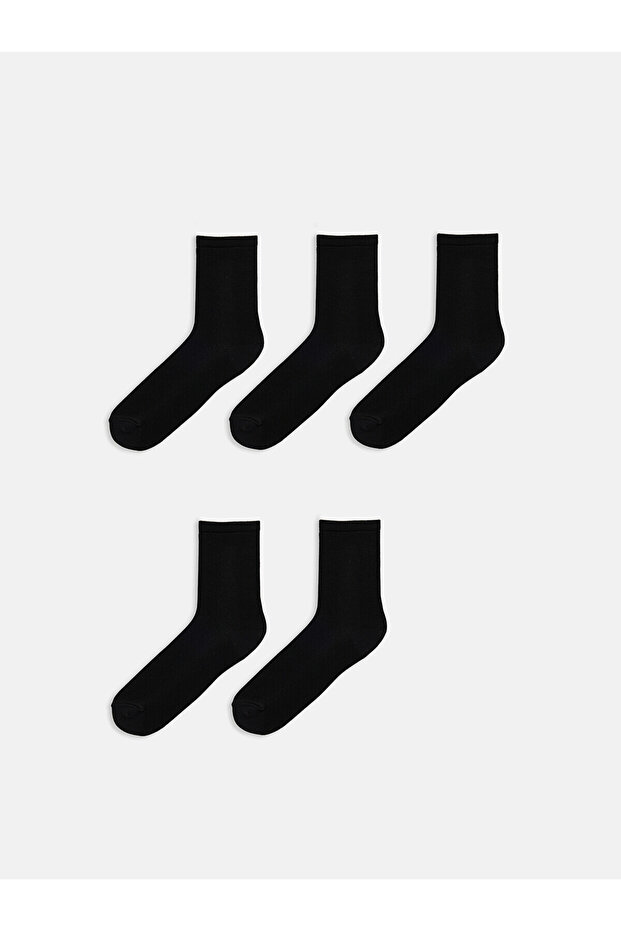 Alita City Black Plain 5-Piece Pack Women's Socks with a Difference