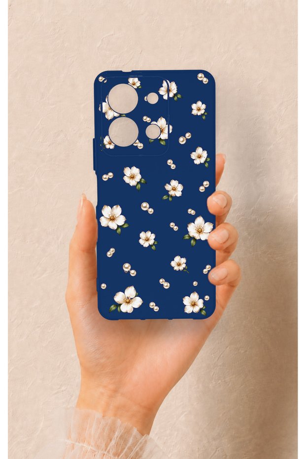 Vivo Y36 Compatible Daisy Pearl Patterned Silicone Case