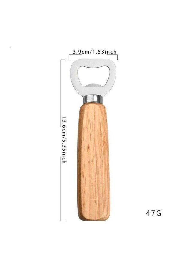 Opener Wooden Handle Bottle Opener Cap Opener Soda, Soda Pop Opener Bottle Opener 14 cm 47 Grams Dekorat