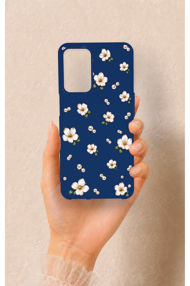 Oppo A16 Compatible Daisy Pearl Pattern Silicone Case