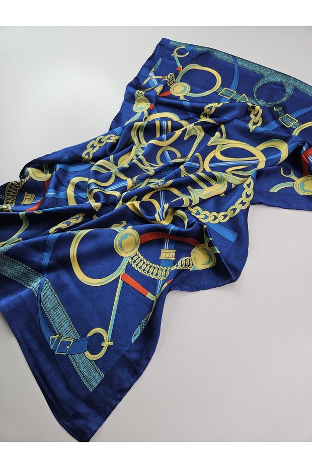 Luxury Voile Silk Shawl Scarf Chain Pattern 70 X 180 cm