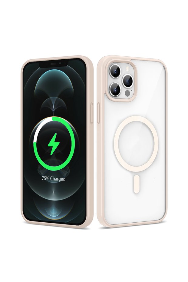 iPhone 12 Pro Max Case with Thin Edges and Slim Back, Magsafe Camera Raised Silicone Frame