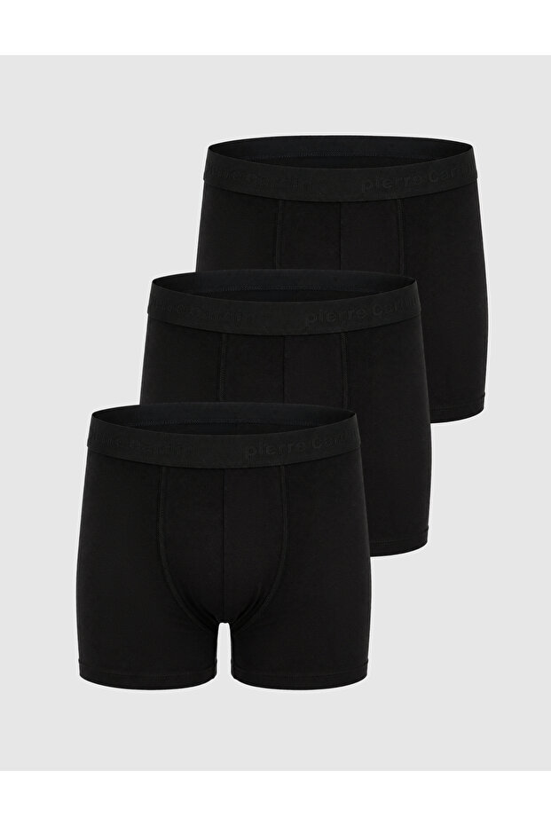 Black Modal Blend 3-Piece Underwear Boxer Set 50332518-001