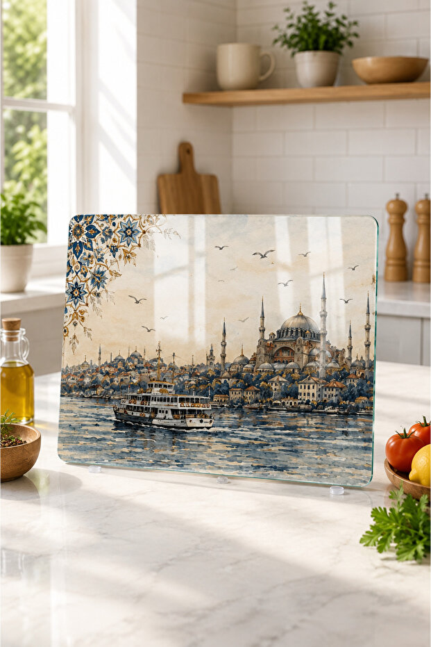 Glass Cutting Board - Glass Cutting Table | Istanbul Collection - 2 | 20cm X 30cm