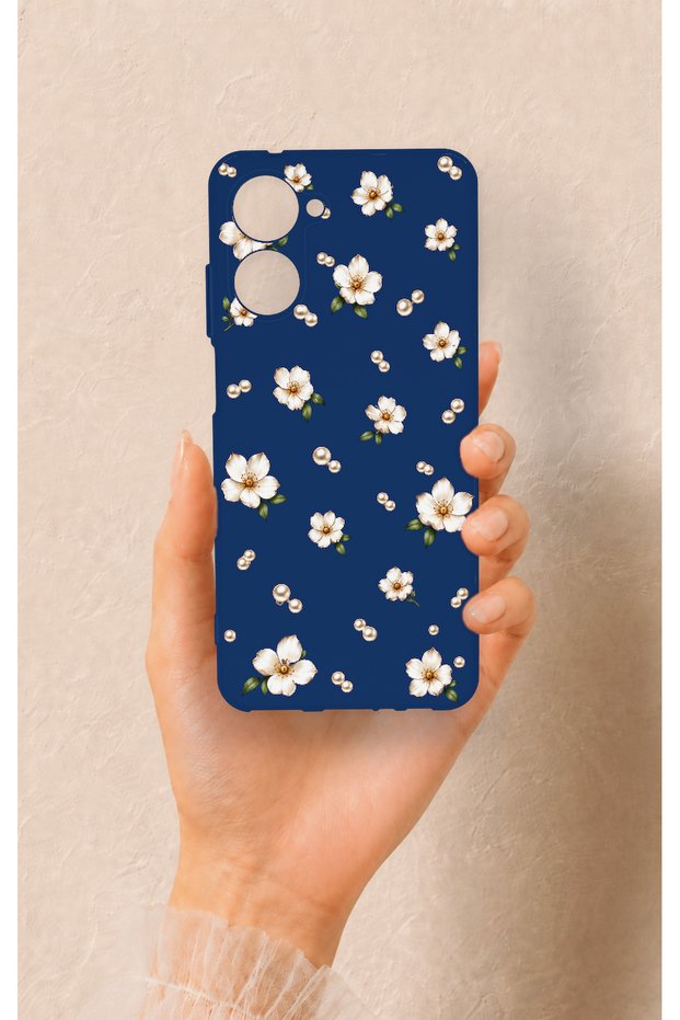 Realme 10 Compatible Daisy Pearl Patterned Silicone Case