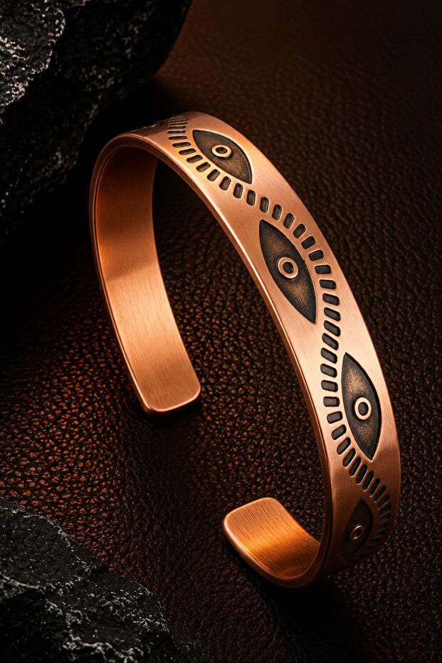 Women's Copper Bracelet Eye Model Handcrafted Adjustable Copper Bracelet