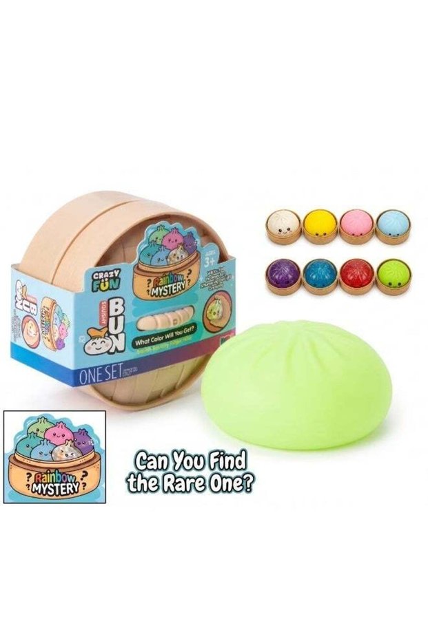 CRAZY FUN Viral Dumpling Squishy Toy – Mystery Bun 1 Pc | Surprise Squishy Dumpling with Glitter & Ultra Rare Golden Collectible | Odorfree, Original Viral Soft Squeeze Toy for Kids 3+