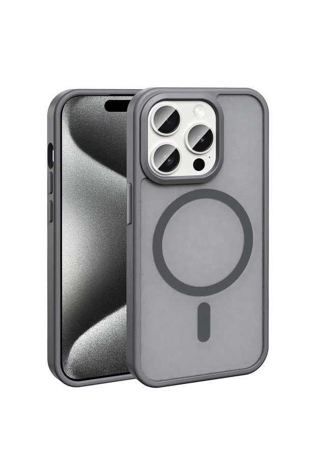 iPhone 15 Pro Case Magsafe Supported Camera Raised Silicone Matte Anti-Fingerprint Marçev