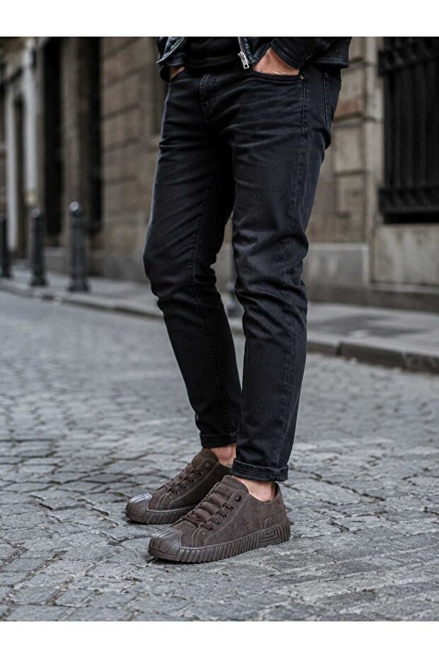 Men's Genuine Suede Memory Sole Memory Foam Sneaker Shoes Casual