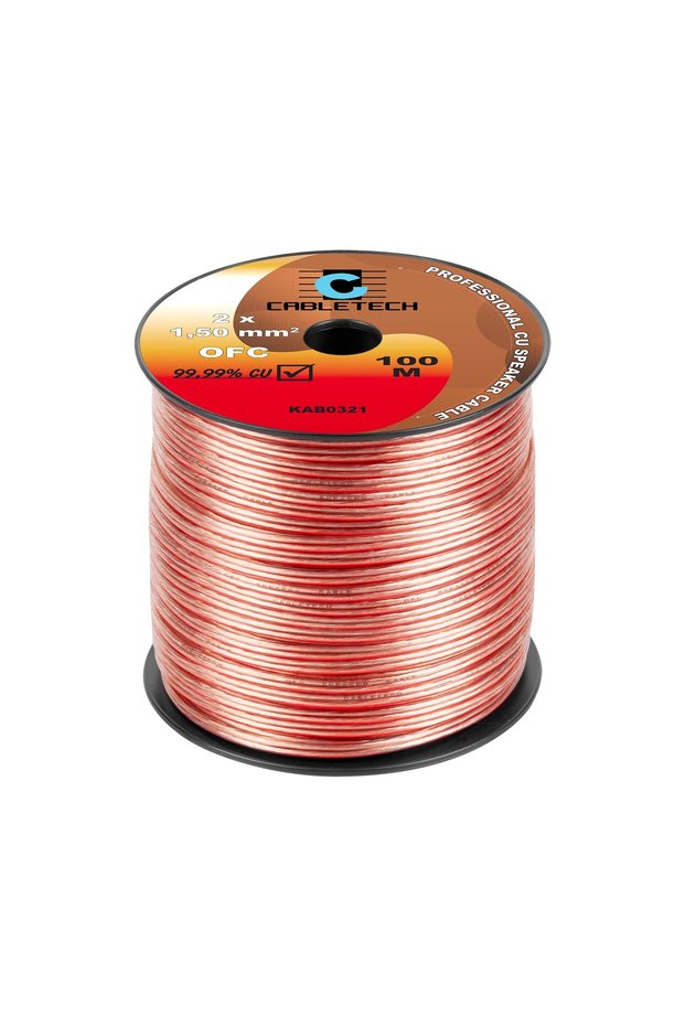 Cablu audio CU OFC 2x1,5mm² 100m